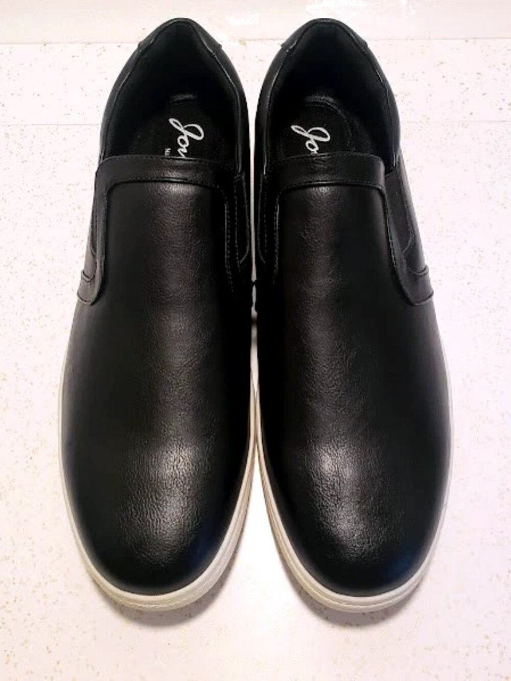 Jousen Milan Men's Slip-On Retro Style Black Sneakers Size 11.5